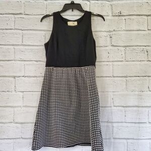 Tabitha black white checkered dress